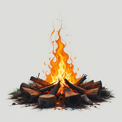 Campfire Blaze Burning Bright