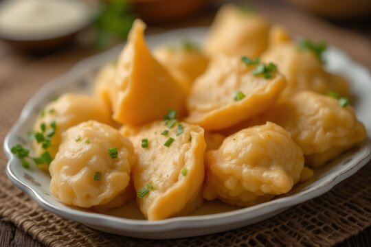 Close view of Luqaimat, sweet dumplings served mostly in the holy month of ramadan