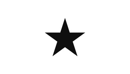 Black star icon on trasparent background