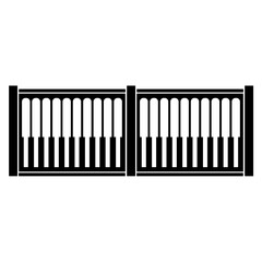 Gate or fence icon design isolated on white background. Vector illustration