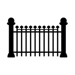 Gate or fence icon design isolated on white background. Vector illustration