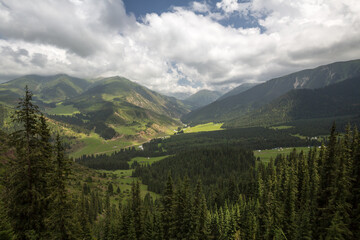 Fototapeta premium The mountain valley Djety-Oguz in Kyrgyzstan