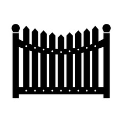 Gate or fence icon design isolated on white background. Vector illustration