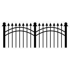 Gate or fence icon design isolated on white background. Vector illustration