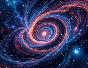Exploring the spiral galaxy cosmic wonders outer space digital art cosmic environment astronomical viewpoint