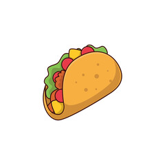 Cartoon Taco Illustration