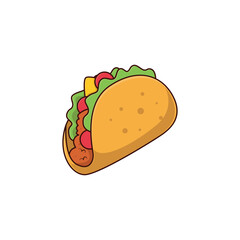 Cartoon Taco Illustration