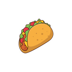 Cartoon Taco Illustration
