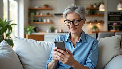 A peaceful night scene of a woman with long dark hair sleeping on her side in a bed with light blue sheets. Soft lighting and shadows create a calm, restful atmosphere.