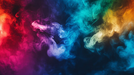 Abstract vector colorful background with transparent smoke