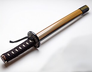 Naklejka premium japanese sword isolated on black