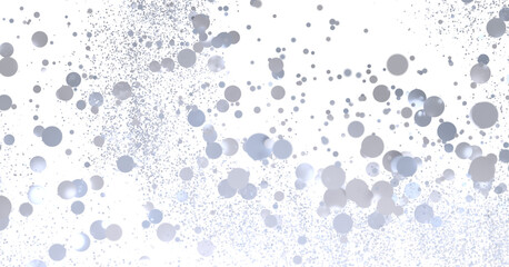 Abstract background with silver bubbles and bokeh effect. Perfect for festive designs.