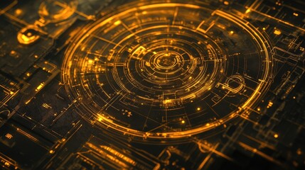 Fototapeta premium A close-up of an engineering blueprint with measurements and calculations.