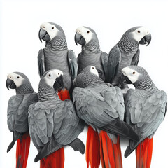 Obraz premium black and white macaw in water colour style with white background