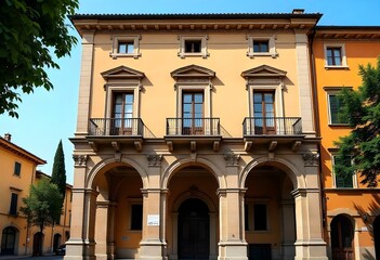 facade of the old house in prague