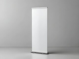 Blank mockup of Retractable Roller Banner Pop up. Trade show Exhibition Isolated background. For Marketing and Promotional Presentation Templates