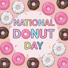 National Donut Day Celebration Poster