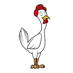 chicken cartoon character mascot logo