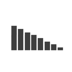 bar chart vector illustration of mobile phone network signal sign icon without background