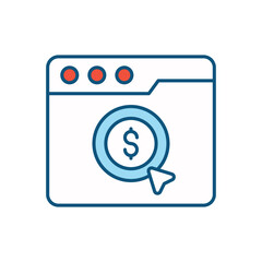 Cost Per Click vector icon