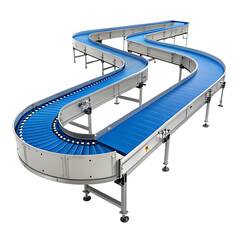 Naklejka premium Curved Conveyor Belt System