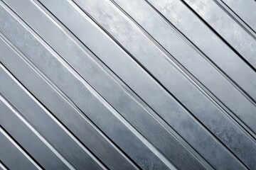 Fototapeta premium A close-up of metallic strips arranged diagonally, showcasing a smooth texture and a sleek, industrial aesthetic.