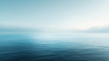 Obraz premium The endless horizon of the sea depicted in a smooth white-to-aquamarine gradient, radiating calm and depth.