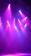 Pink and purple stage lighting.