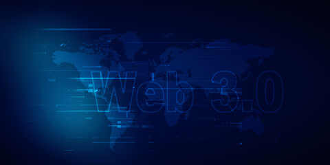 Obraz premium 2D illustration Web against glowing technological background