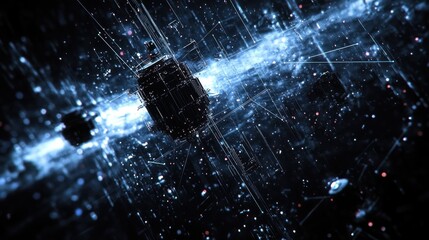 Futuristic abstract technology object in a space-like environment