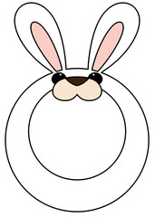 Easter bunny rabbit photo frame for event baby shower bulletin board