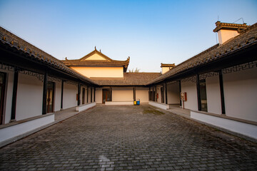 Modern buildings and rural skyscrapers and tourist attractions in China