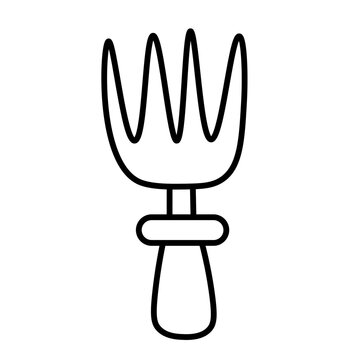 black outline garden fork clip art preview