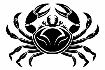 crab line art silhouette vector illustration