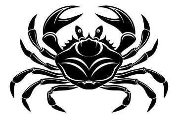 crab line art silhouette vector illustration