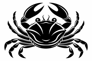 crab line art silhouette vector illustration