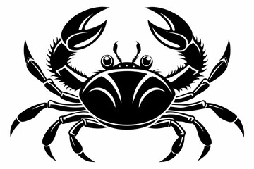 crab line art silhouette vector illustration