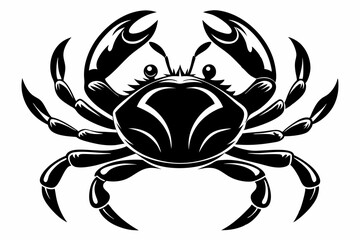 crab line art silhouette vector illustration