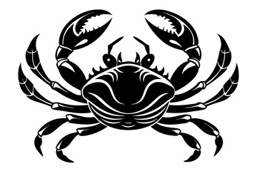 crab line art silhouette vector illustration