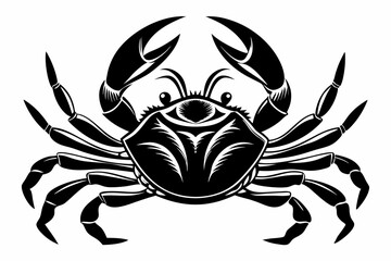 crab line art silhouette vector illustration