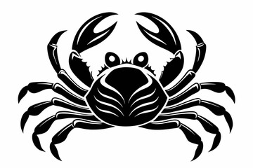 crab line art silhouette vector illustration