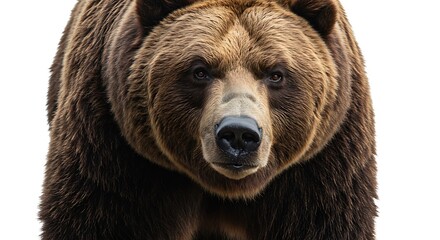 Fototapeta premium Majestic Brown Bear Portrait: A Powerful Wildlife Image AI Generated