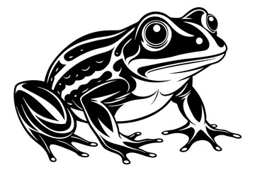 frog line art silhouette vector illustration
