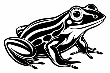 frog line art silhouette vector illustration