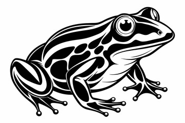 frog line art silhouette vector illustration