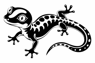 gecko line art silhouette vector illustration