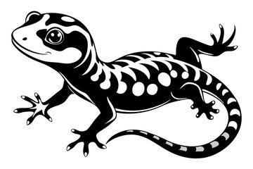 Naklejka premium gecko line art silhouette vector illustration