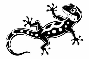 gecko line art silhouette vector illustration