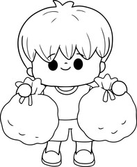 cleaner character hand drawn