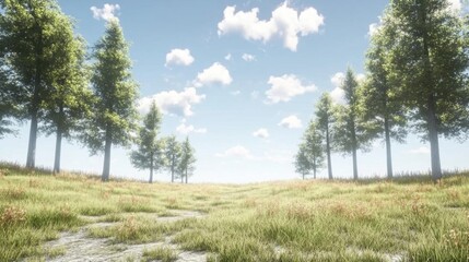 Obraz premium Sunny Meadow Path